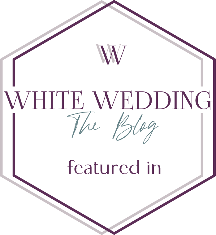 White Wedding Mag Badge